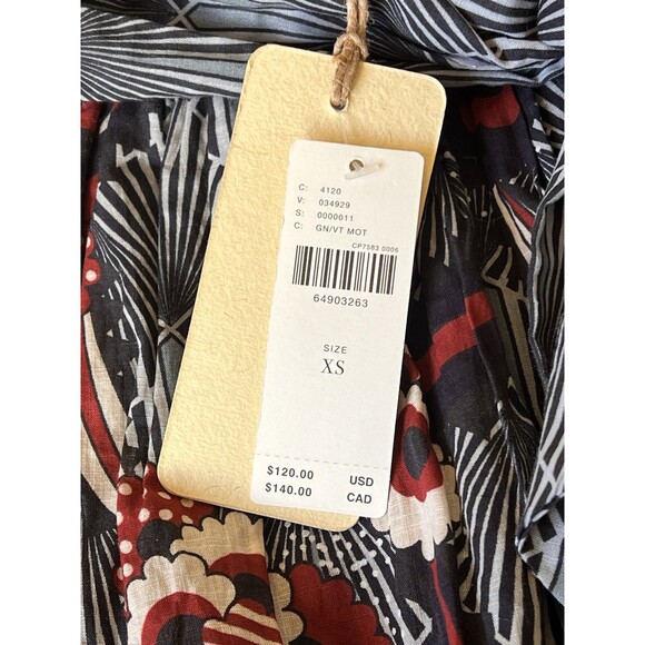 Anthropologie LET ME BE Floral Abstract Belted A-Line Mini Skirt Boho XS NWT - Picture 9 of 10